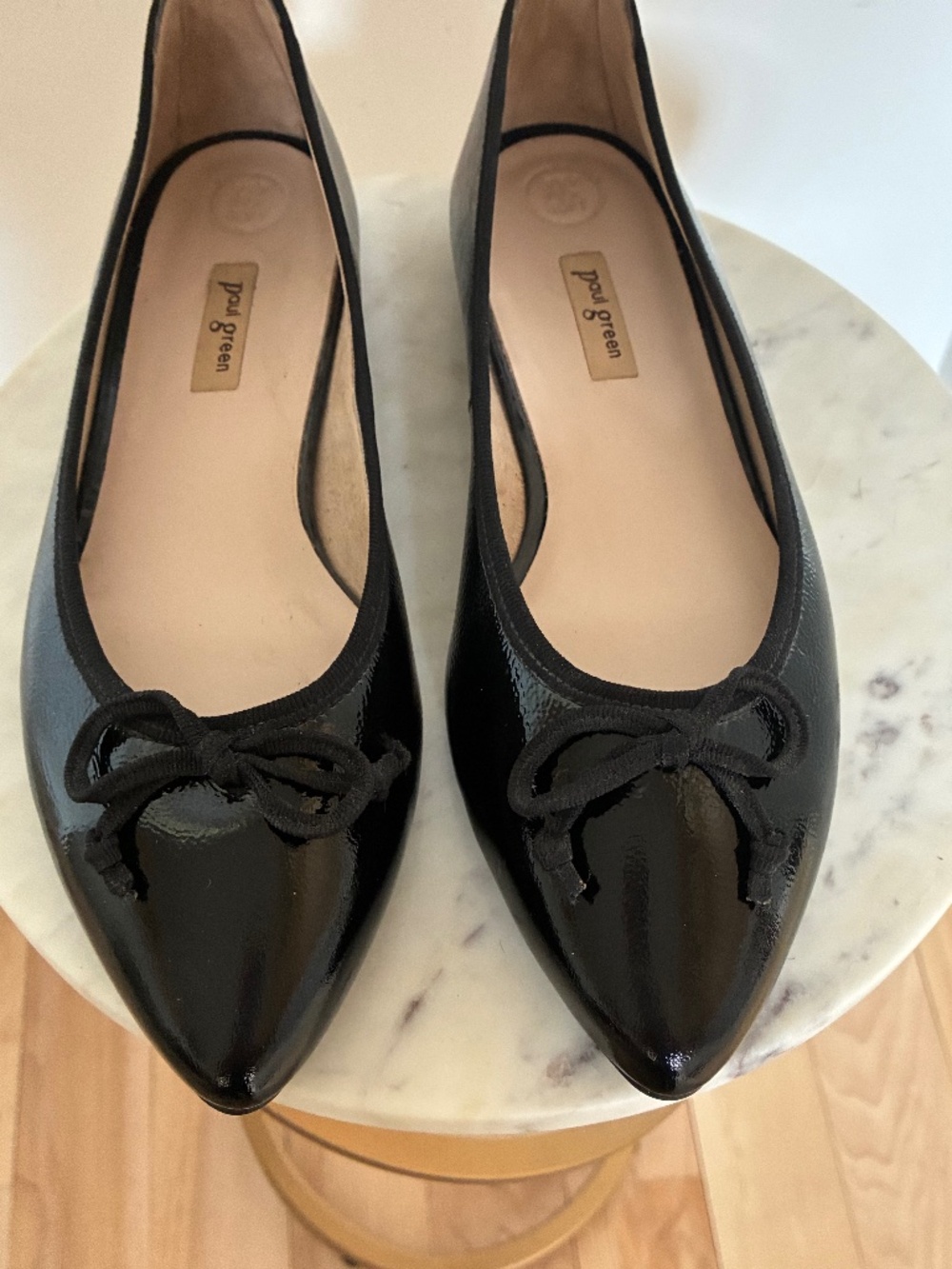 Paul Green black patent ballerina flats - Picture 2 of 9